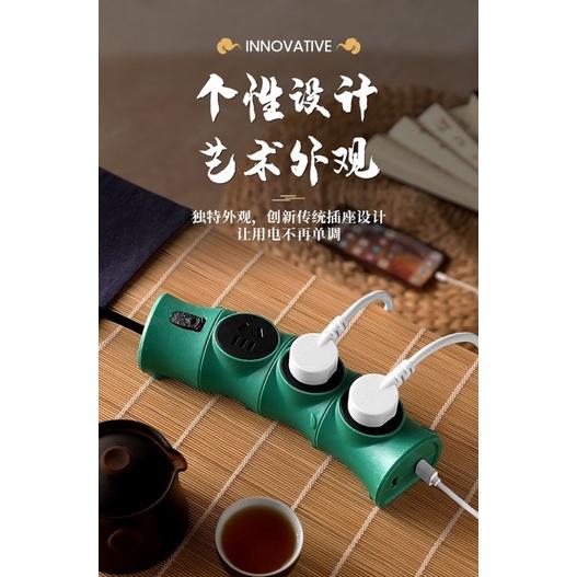竹子造型延長線 電源延長線USB智能插排 延長線 獨立開關接線插座 萬能家用排插智能插排-細節圖7