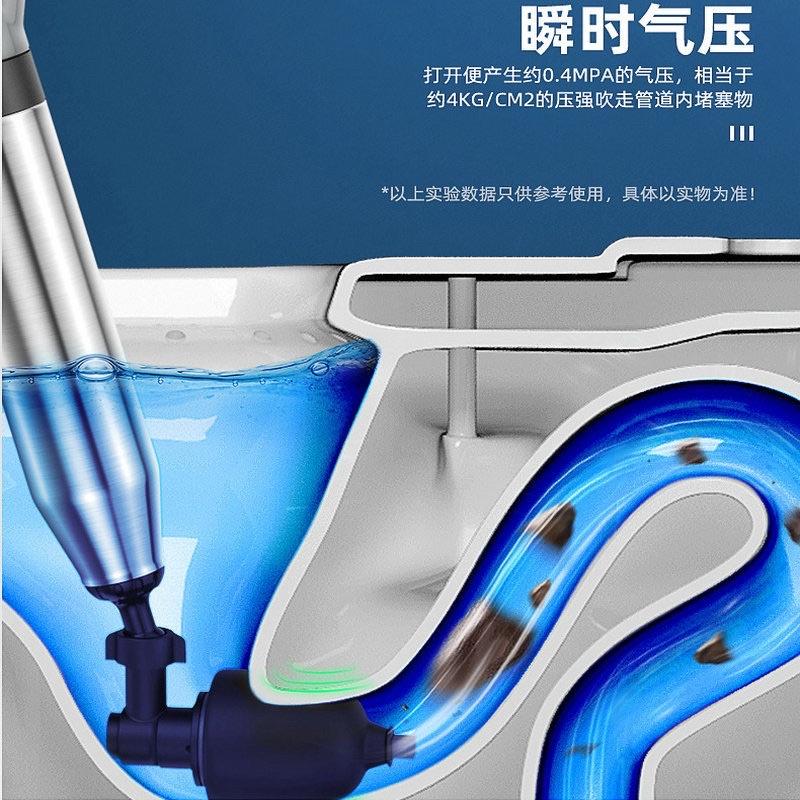 台灣現貨🇹🇼馬桶疏通器 馬桶堵塞 管道疏通器 水管疏通 排水孔阻塞 打氣一體式 通用各種管道 一炮通 通水管-細節圖3