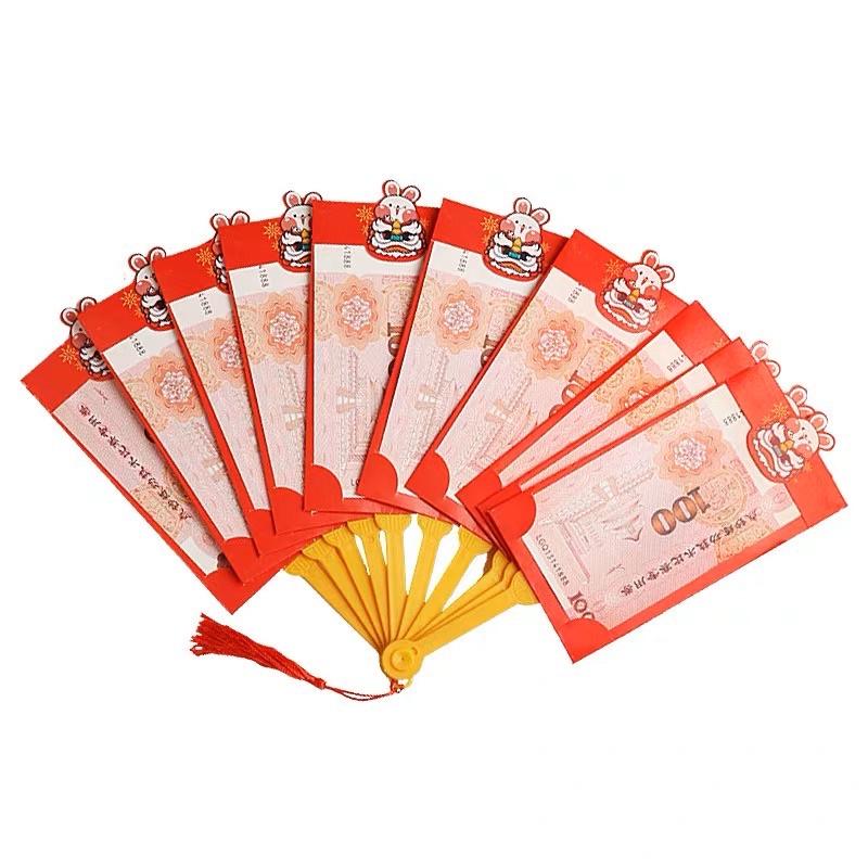 台灣現貨🇹🇼2023年最新兔年折疊紅包袋批髮創意利是封結婚禮6卡20卡位封儀式感紅包新年-細節圖5