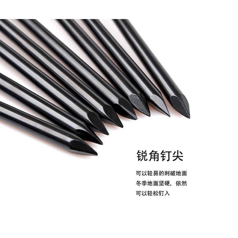 ［BJ商城］營釘 鋼製黑釘 大黑釘  地釘 天幕帳篷防風營繩釘 露營釘  露營零件和工具  戶外 露營 野營 天幕帳篷-細節圖5