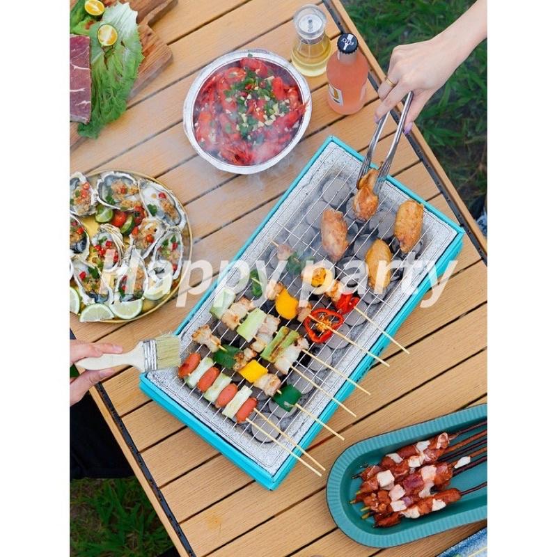 🇹🇼小型户外野餐燒烤爐 家用烤肉架 木炭烤肉爐  炭烤爐 戶外 一次性燒烤爐 BBQ 烤肉架 烤肉爐 烤爐 無煙烤肉爐-細節圖6