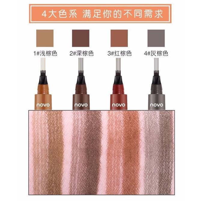 [BJ商城］正品 NOVO 四分叉持久水眉筆 四頭眉筆液體眉筆防水防汗 水眉筆 液體眉筆-細節圖7