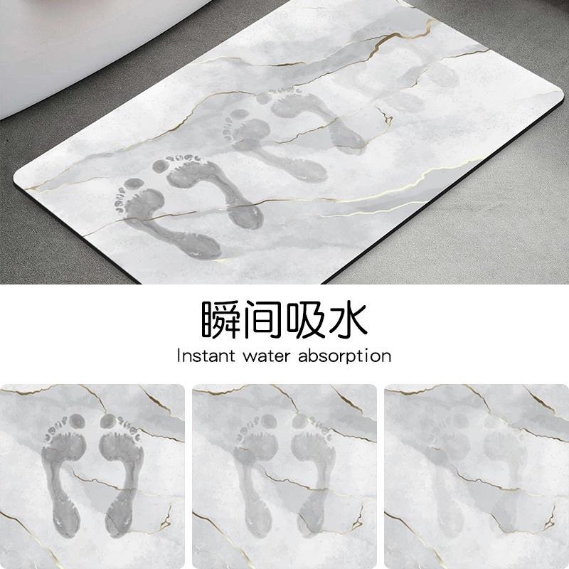 ［BJ商城］硅藻土 地墊 硅藻泥速乾防滑地墊 硅藻吸水地墊 北歐風 浴室衛生間吸水地墊 廁所進門腳墊 浴室防滑墊 腳踏墊-細節圖2