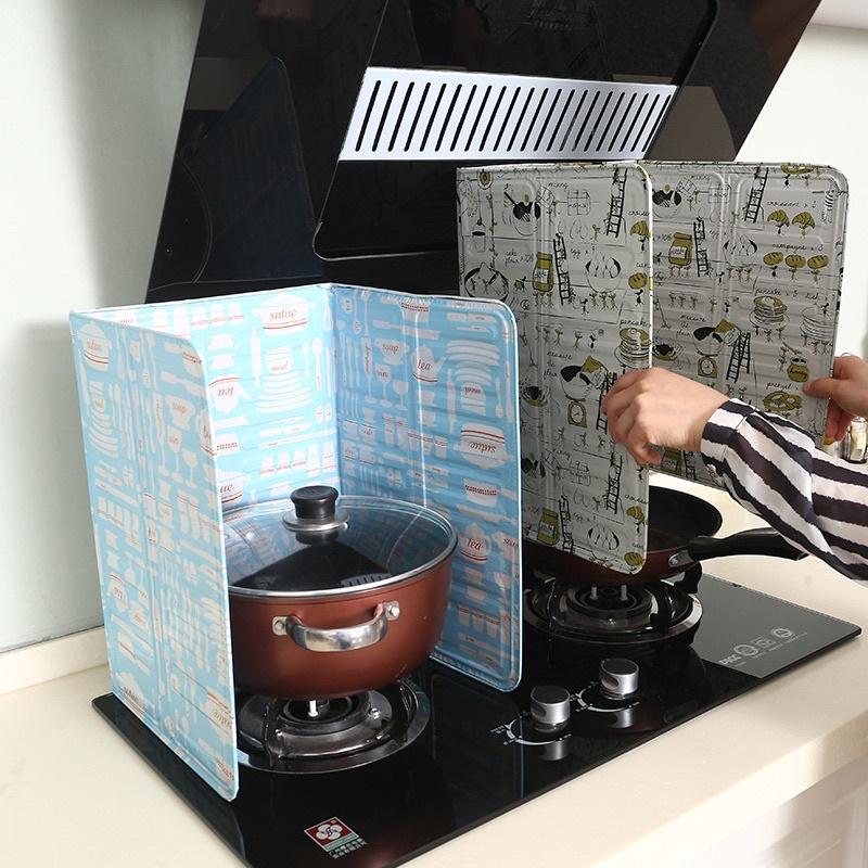 ［BJ商城］台灣現貨🇹🇼廚房擋油板 可摺疊鋁箔擋油板 擋油版 廚房擋油板 隔板 擋隔板 油汙救星 鋁箔擋油板 廚房隔油板-細節圖2