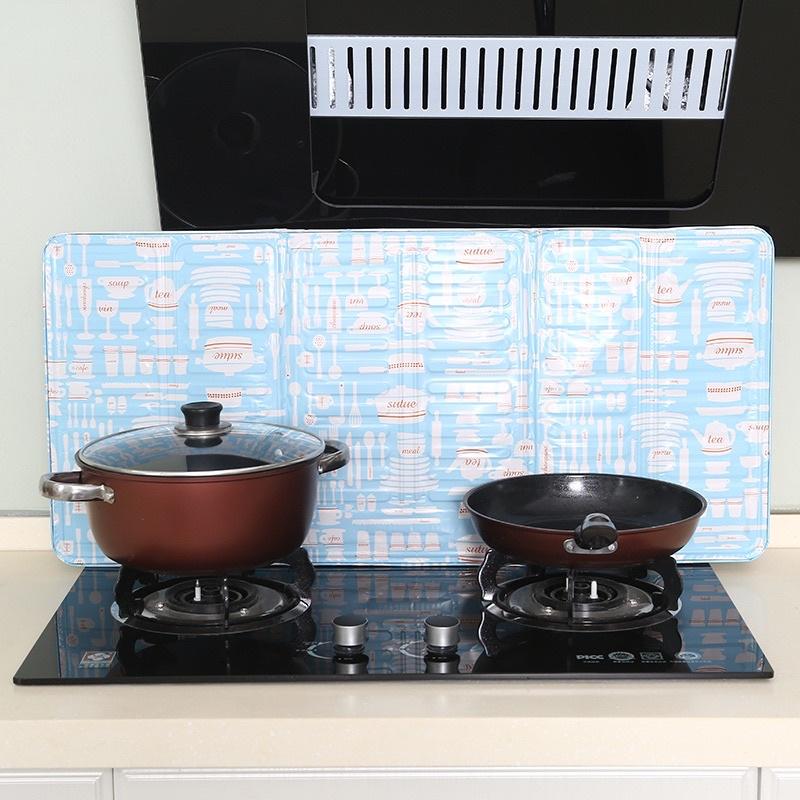 ［BJ商城］台灣現貨🇹🇼廚房擋油板 可摺疊鋁箔擋油板 擋油版 廚房擋油板 隔板 擋隔板 油汙救星 鋁箔擋油板 廚房隔油板-細節圖3