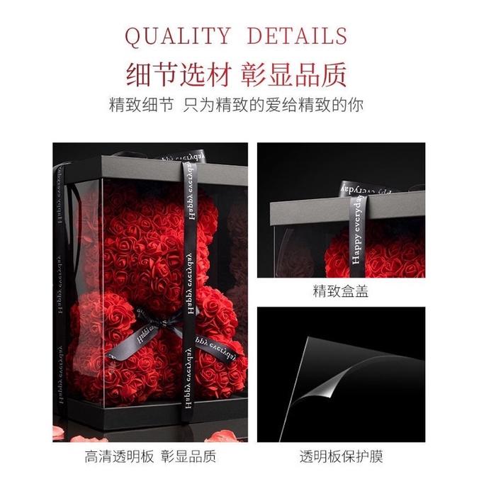 ［BJ商城］【浪漫小熊】玫瑰花熊 玫瑰小熊 熊熊花 玫瑰熊 花 玫瑰花 紅玫瑰熊 玫瑰花熊熊 熊熊 交換禮物 聖誕禮物-細節圖9