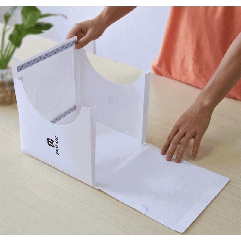 ［BJ商城］迷你攝影棚 多功能攝影棚 2條LED燈攝影棚 網拍神器 20*20*20cm-細節圖8