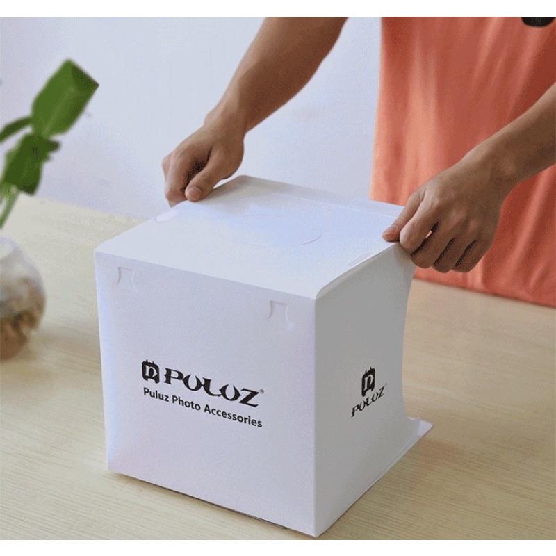 ［BJ商城］迷你攝影棚 多功能攝影棚 2條LED燈攝影棚 網拍神器 20*20*20cm-細節圖9