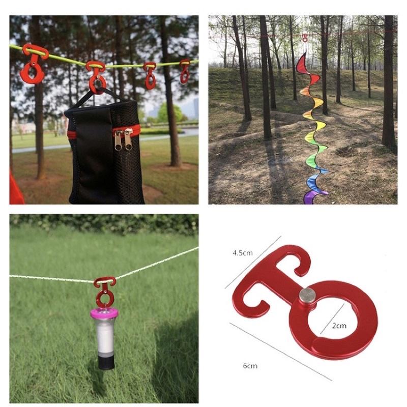 ［BJ商城］戶外 露營 鋁合金O型扣環 營繩止滑掛勾 野營風繩快掛 燈條勾 營繩鉤 O型扣環 繩索快扣 營繩掛鉤-細節圖5