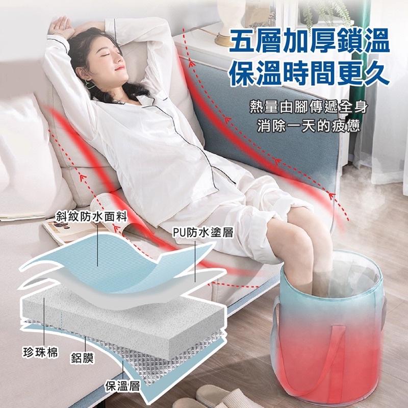 ［BJ商城］22L折疊泡腳袋 摺疊泡腳桶 折疊泡腳盆 便攜泡腳桶 折疊足浴盆 戶外摺疊水桶泡腳盆 旅行洗漱洗臉盆 泡腳袋-細節圖4