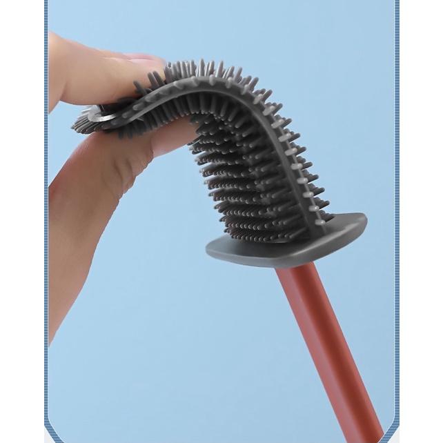 ［BJ商城］台灣現貨🇹🇼 北歐T硅膠馬桶刷 衛生間 7軟膠死角清潔刷 馬桶縫隙刷 長柄廁所刷 馬桶刷-細節圖9