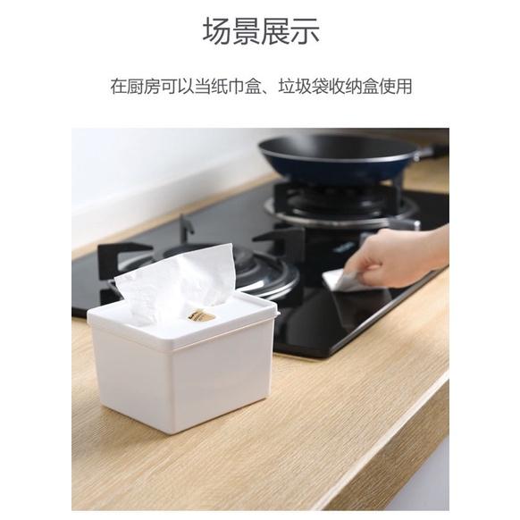 [BJ商城］台灣現貨🇹🇼多功能 十字收納盒 可疊加 組合抽屜 垃圾袋 置物盒 桌面雜物 整理收納盒-細節圖8