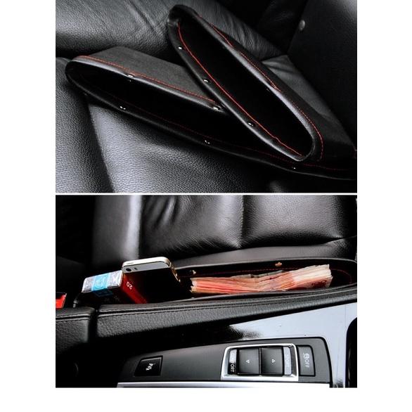 ［BJ商城］台灣現貨🇹🇼 車載縫隙盒 汽車夾縫收納盒  車用皮革雜物盒 汽車座椅夾縫 收納盒  汽車-細節圖5