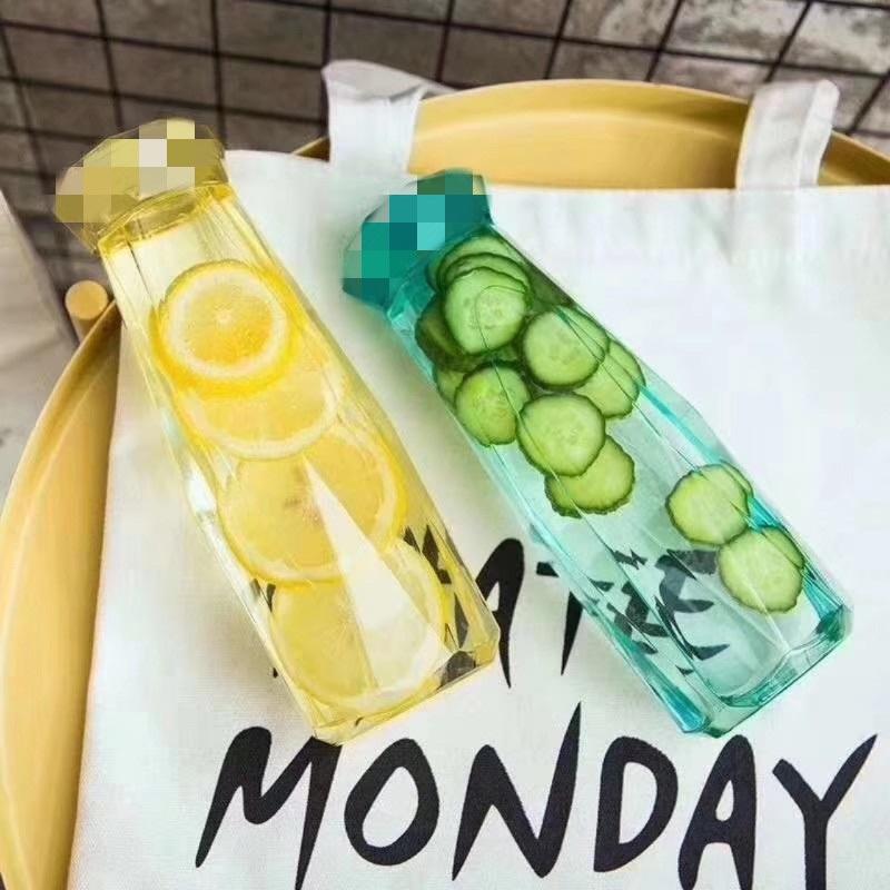 [BJ商城］台灣現貨🇹🇼 爆款網紅if 杯子水晶鑽石杯炫彩玻璃杯創意菱形水杯禮品杯廣告杯 鑽石杯 玻璃 水杯 水瓶-細節圖2