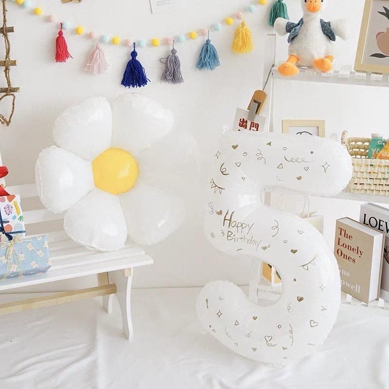 ［BJ商城］【40寸數字氣球】白色 森林系 鋁膜氣球 週歲生日 生日佈置 生日派對 佈置氣球 數字 生日氣球-細節圖8