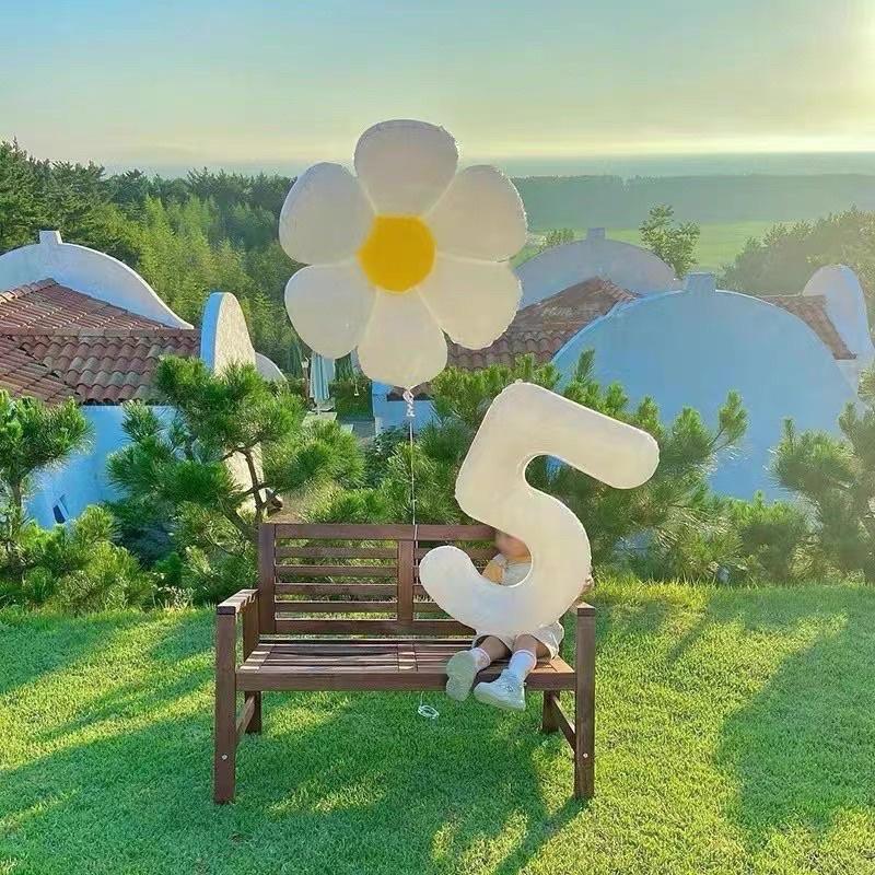 ［BJ商城］【40寸數字氣球】白色 森林系 鋁膜氣球 週歲生日 生日佈置 生日派對 佈置氣球 數字 生日氣球-細節圖9