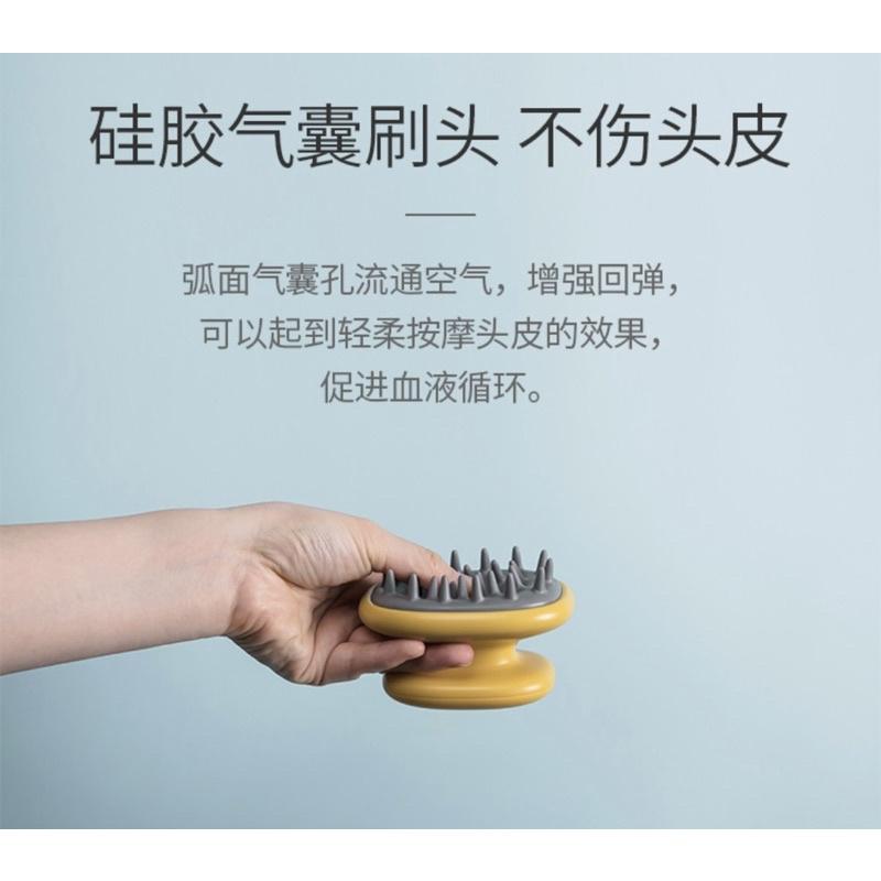 [BJ商城］台灣現貨🇹🇼北歐風 北歐色 香波洗頭梳 手持硅膠 按摩梳 氣墊梳 便攜洗頭 頭髮梳子-細節圖4