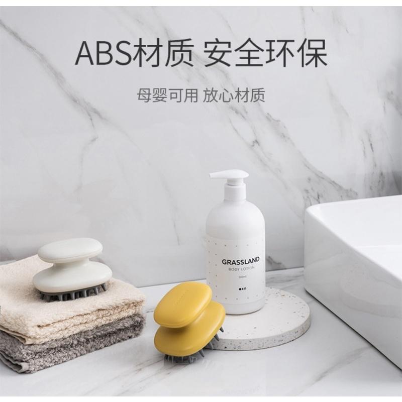 [BJ商城］台灣現貨🇹🇼北歐風 北歐色 香波洗頭梳 手持硅膠 按摩梳 氣墊梳 便攜洗頭 頭髮梳子-細節圖8