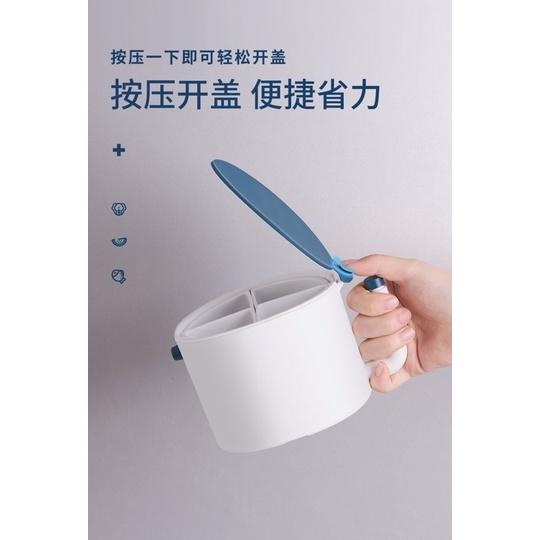 [BJ商城］台灣現貨🇹🇼北歐風 北歐色 調料盒 多功能創意 廚房用品 分格調味盒 帶蓋四格 帶勺子 收納佐料罐-細節圖8
