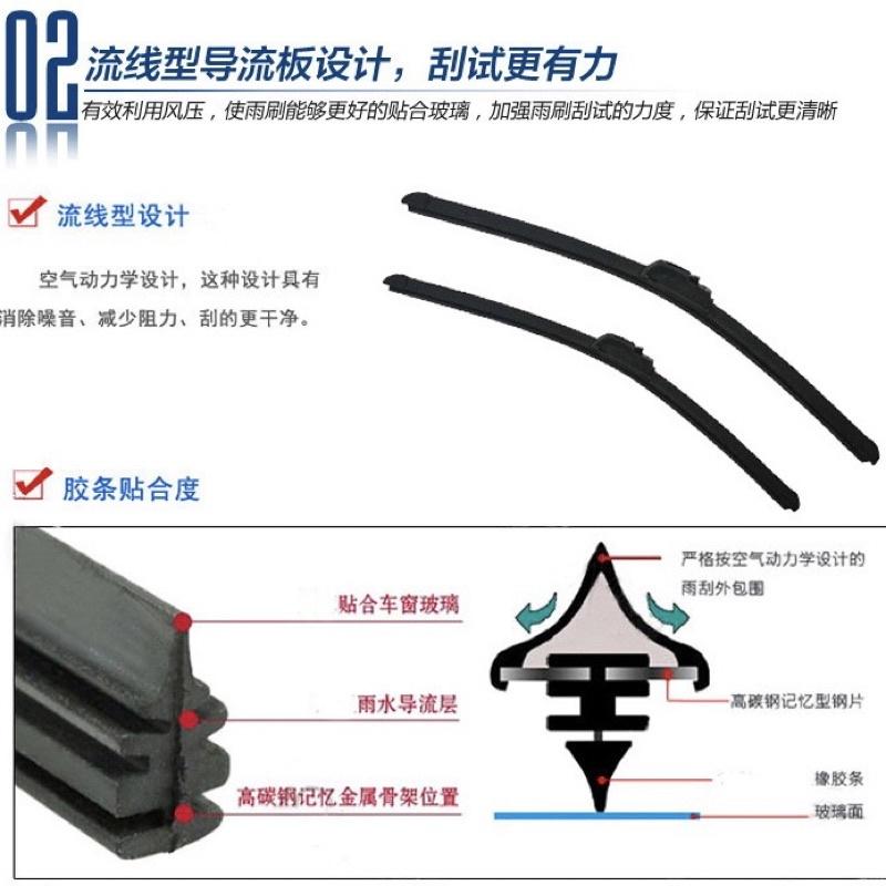［BJ商城］升級款 靜音雨刷 軟骨 雨刷 靜音 無骨 前擋 新款 安靜 玻璃 擋風玻璃 擋水 撥水-細節圖4