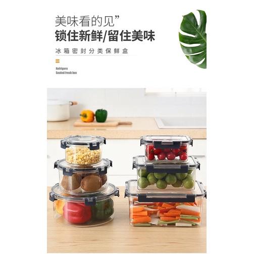 [BJ商城］台灣現貨🇹🇼冰箱收納盒家用廚房整理蔬果海鮮儲存盒食品級PET透明保鮮密封盒-細節圖2
