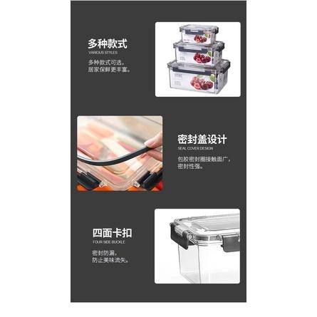 [BJ商城］台灣現貨🇹🇼冰箱收納盒家用廚房整理蔬果海鮮儲存盒食品級PET透明保鮮密封盒-細節圖4