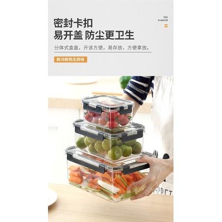 [BJ商城］台灣現貨🇹🇼冰箱收納盒家用廚房整理蔬果海鮮儲存盒食品級PET透明保鮮密封盒-細節圖8