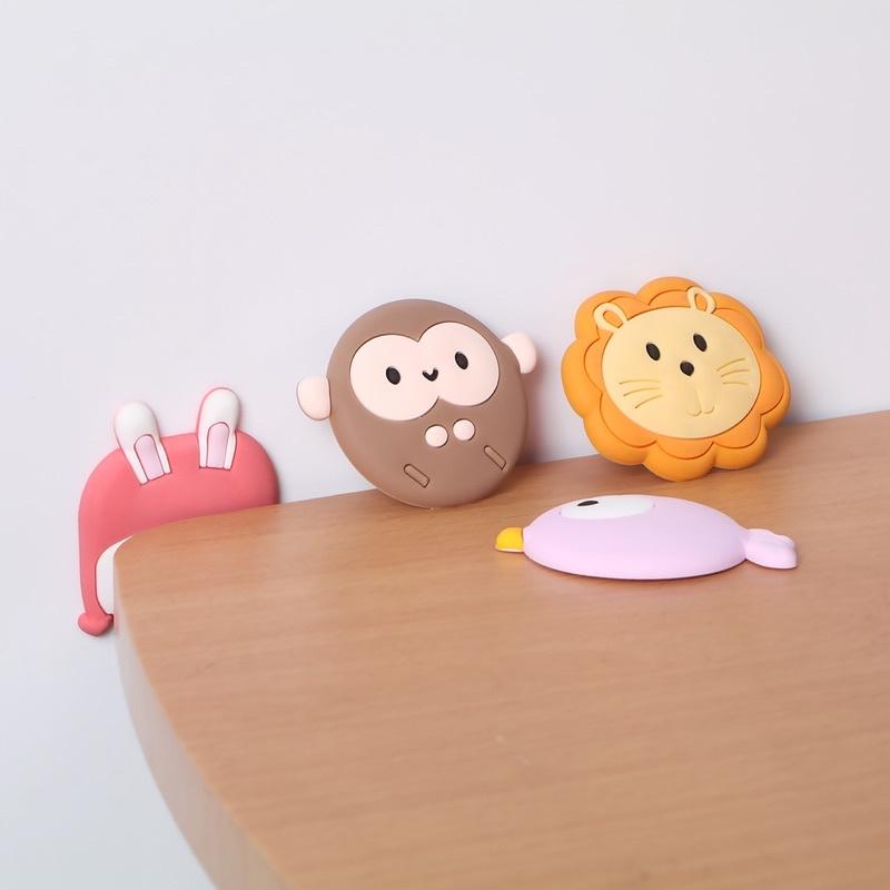 [BJ商城］台灣現貨🇹🇼 可愛卡通 門後防撞墊 門把手防撞 磕碰小墊子 粘貼式靜音 硅膠墊 床頭 門墊-細節圖3