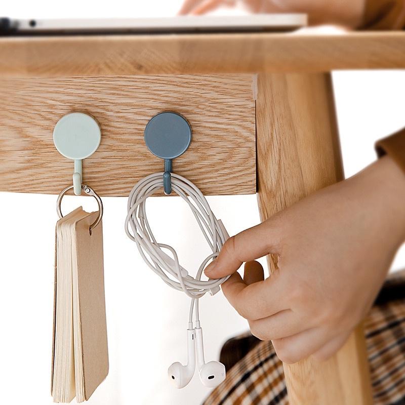 [BJ商城］台灣現貨🇹🇼北歐風 掛鈎 免打孔 強力粘膠 宿舍 學生衣帽架 鑰匙 牆壁家用 可愛裝飾 無痕粘鈎-細節圖3