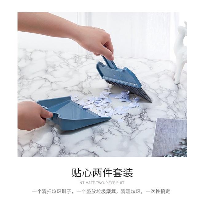 [BJ商城］台灣現貨🇹🇼家居桌面 迷你掃把 鍵盤清潔刷 小號帶簸箕小掃把 套裝 電腦雜物刷-細節圖4
