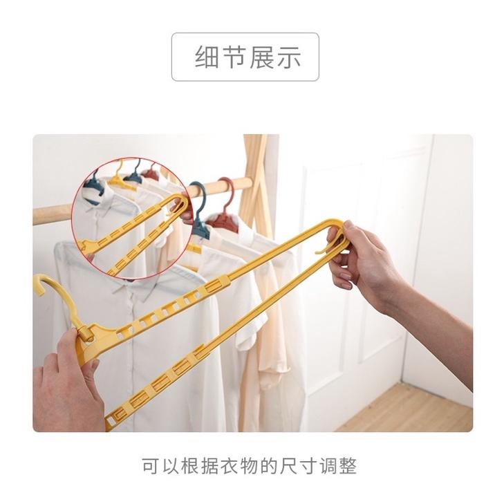 [BJ商城］台灣現貨🇹🇼 可伸縮無痕衣架 成人衣架乾濕兩用衣服晾衣架掛衣架-細節圖7