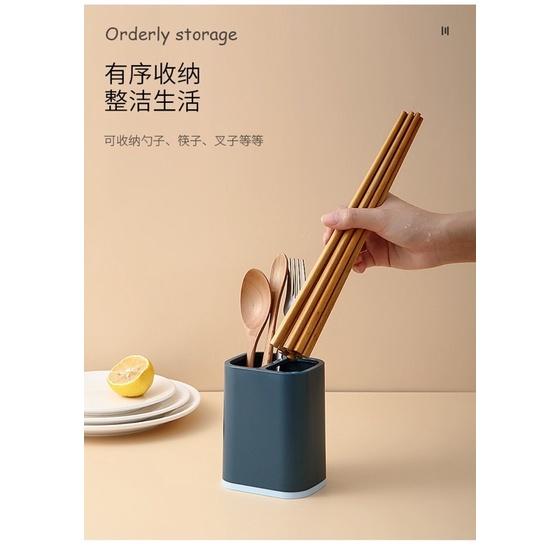 [BJ商城］台灣現貨🇹🇼 北歐風瀝水筷子架置物架 簡約家用筷子筒 廚房收納盒 筷子收納盒-細節圖5