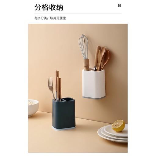 [BJ商城］台灣現貨🇹🇼 北歐風瀝水筷子架置物架 簡約家用筷子筒 廚房收納盒 筷子收納盒-細節圖8