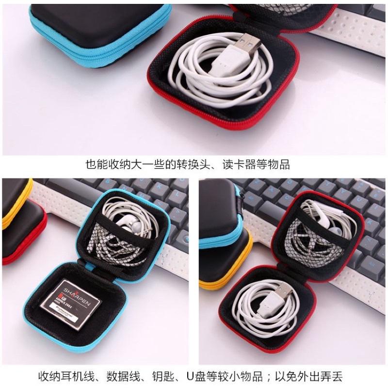 [BJ商城］台灣現貨🇹🇼 T 0057 手機數據線充電器 指尖陀螺包裝盒 耳機收納包eva耳機包-細節圖3