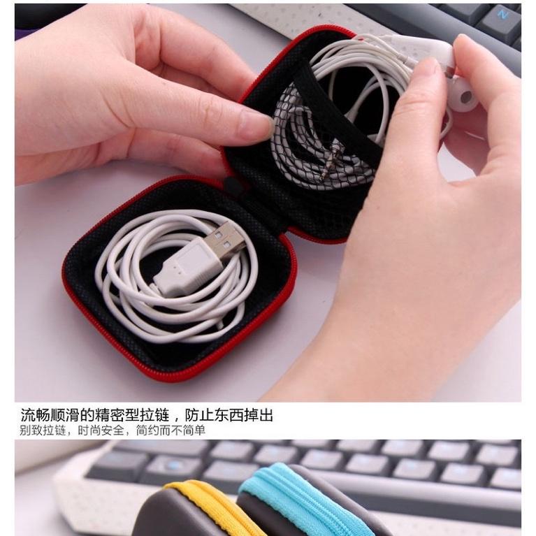 [BJ商城］台灣現貨🇹🇼 T 0057 手機數據線充電器 指尖陀螺包裝盒 耳機收納包eva耳機包-細節圖5