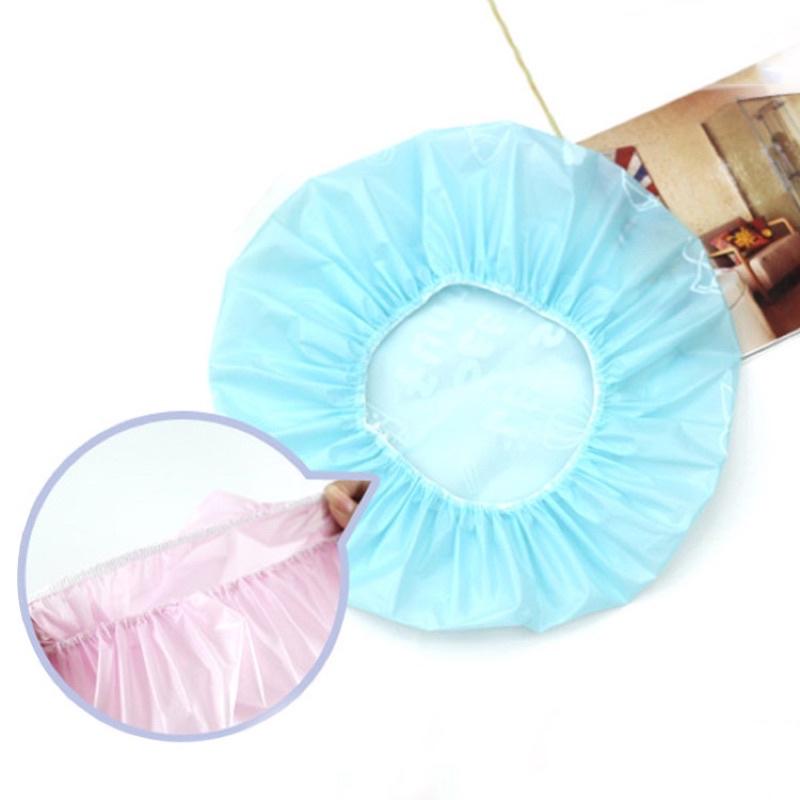 ［BJ商城］台灣現貨🇹🇼 北歐色浴帽防水成人女款淋浴廚房帽子防油帽油煙女士頭罩帽洗澡防水浴帽-細節圖3