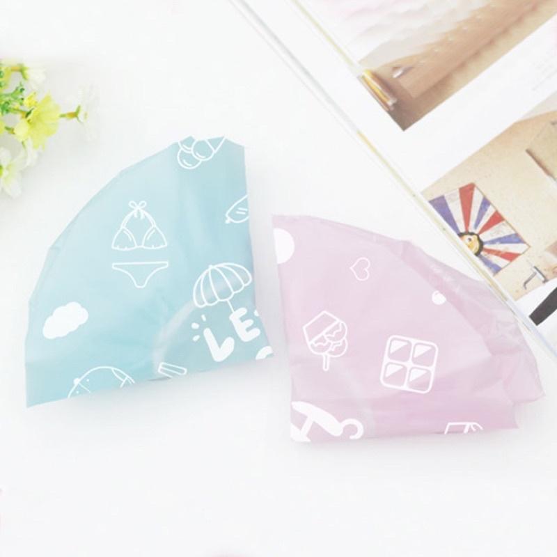 ［BJ商城］台灣現貨🇹🇼 北歐色浴帽防水成人女款淋浴廚房帽子防油帽油煙女士頭罩帽洗澡防水浴帽-細節圖4