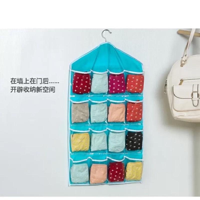 [BJ商城］台灣現貨🇹🇼 韓款 衣櫥聖品 16格衣櫥可掛式收納袋-細節圖3