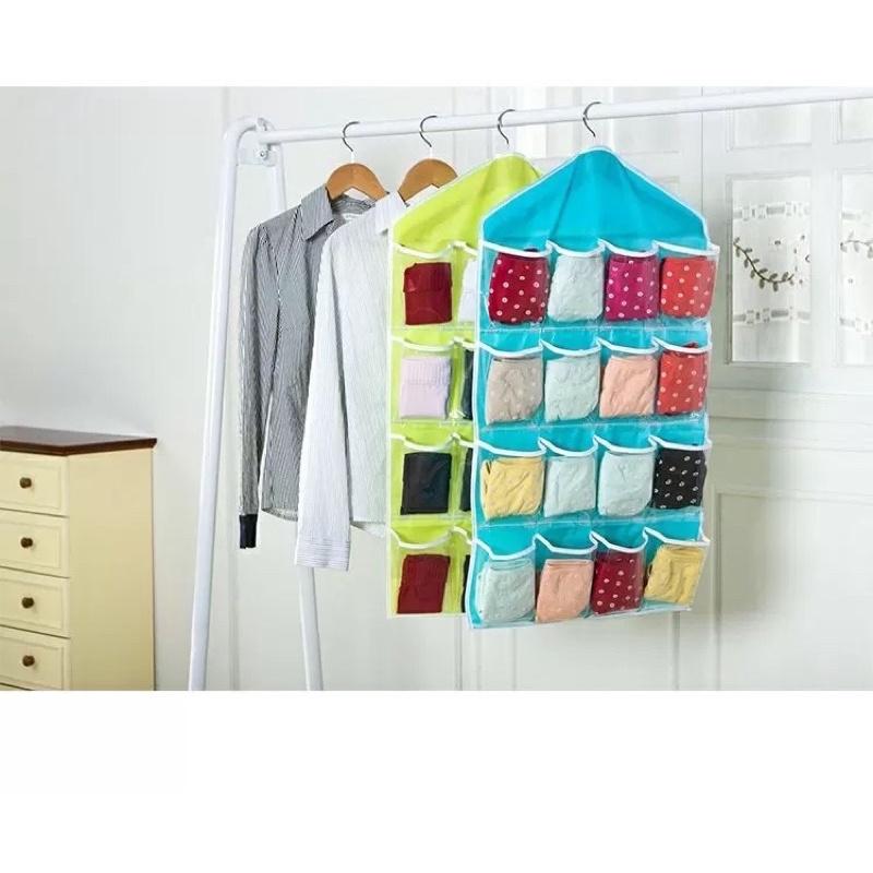 [BJ商城］台灣現貨🇹🇼 韓款 衣櫥聖品 16格衣櫥可掛式收納袋-細節圖4