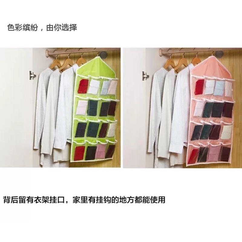 [BJ商城］台灣現貨🇹🇼 韓款 衣櫥聖品 16格衣櫥可掛式收納袋-細節圖5