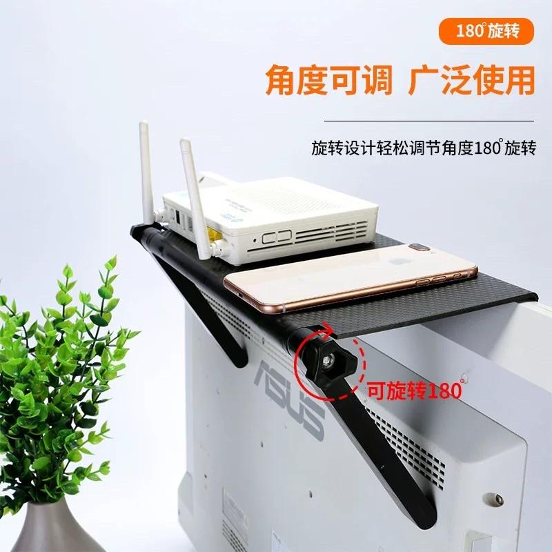 [BJ商城］台灣現貨🇹🇼電腦螢幕上方置物架 螢幕置物架 多功能螢幕置物架 電視 電腦螢幕上方置物架 桌面整理架 收納架-細節圖3