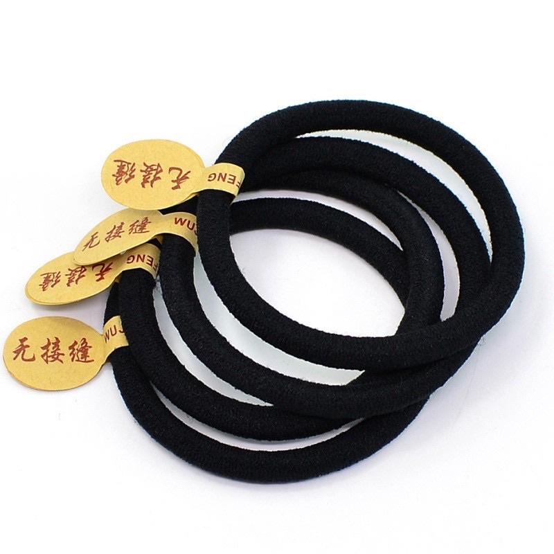 [BJ商城］台灣現貨🇹🇼無接縫加粗髮圈 紮頭髮 橡皮筋 頭繩 髮圈 綁頭髮 橡皮圈 髮束 髮帶 髮飾 高彈力-細節圖2