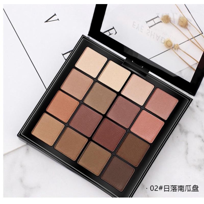 [BJ商城］🇹🇼16色眼影盤 眼影 眼影盤 大地色眼影 少女ins超火的網紅女裸妝復古初學者大地色16色眼影盤-細節圖3