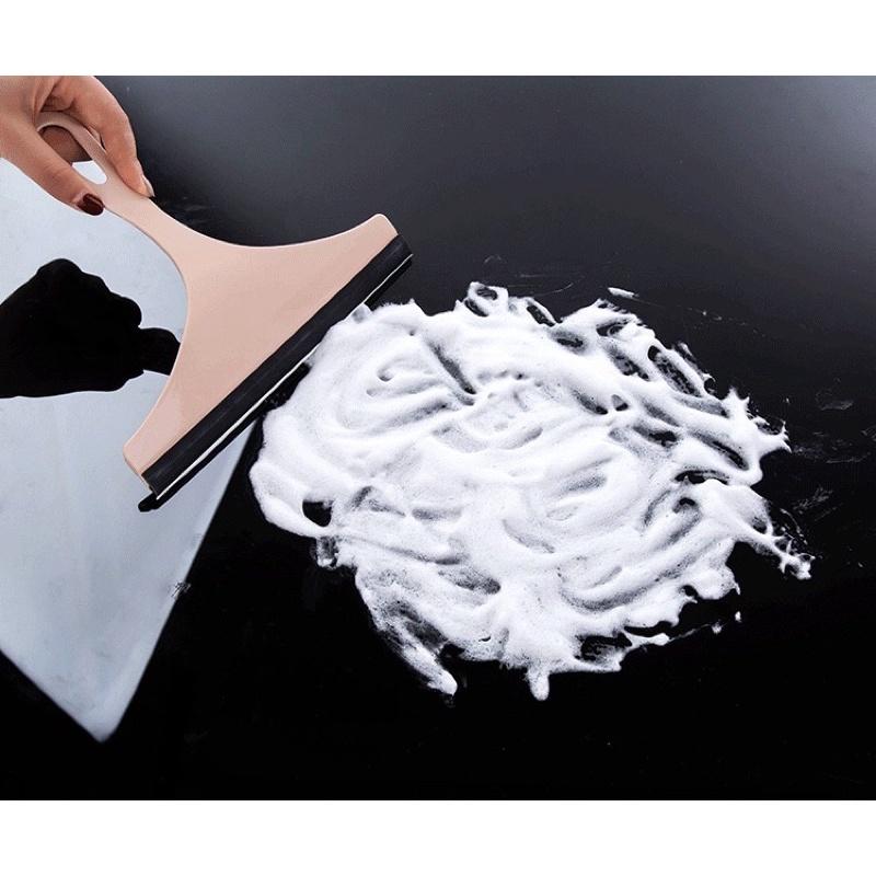 [BJ商城］台灣現貨🇹🇼 刮水 鏡子 家用軟膠玻璃清潔器 擦窗戶玻璃刮水器 浴室地板瓷磚刮水器工具-細節圖4