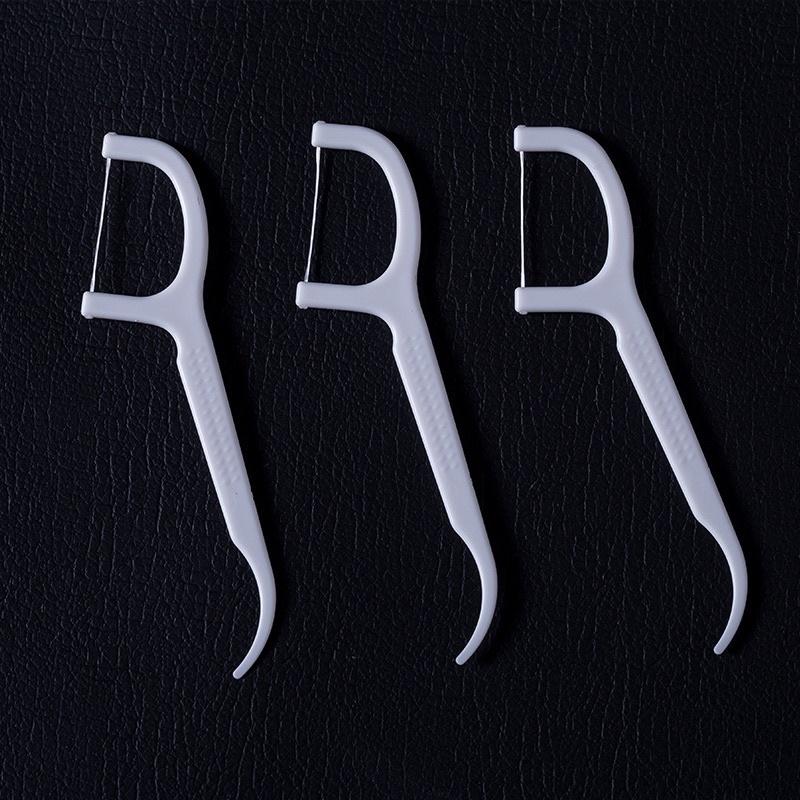 ［BJ商城］台灣現貨🇹🇼牙線棒100/支 超細牙線清潔口腔護理扁線弓形牙簽線剔牙棒牙縫刷-細節圖3