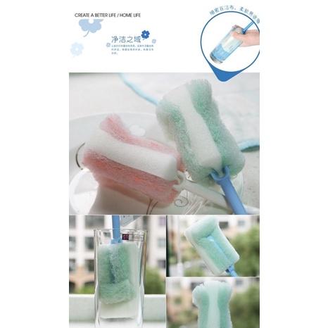 ［BJ商城］🇹🇼杯刷杯子刷子長手柄海綿水杯刷奶瓶刷子廚房洗杯子神器懶人神器-細節圖3