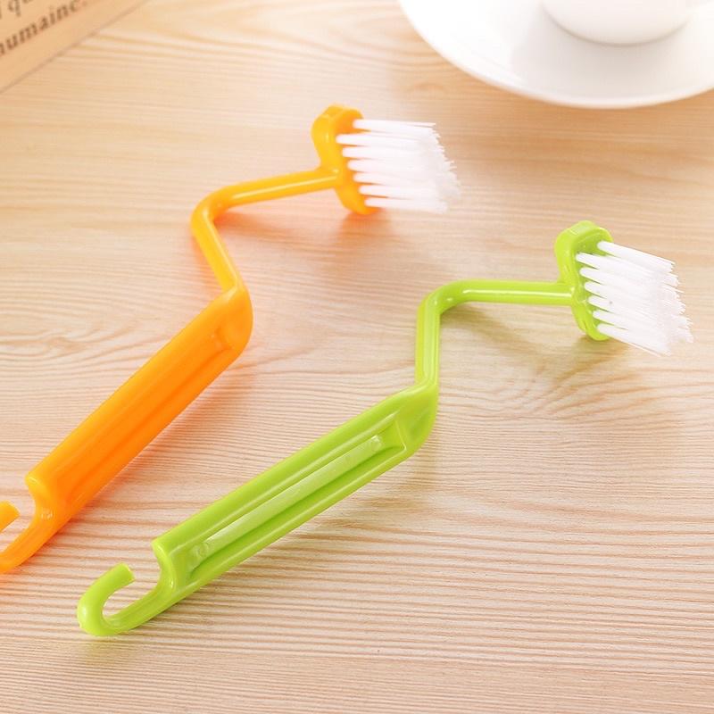 [BJ商城］台灣現貨🇹🇼 彎柄馬桶刷 清潔馬桶死角 清潔好輕鬆 V型彎柄馬桶刷 死角清潔刷 顏色隨機發貨-細節圖2