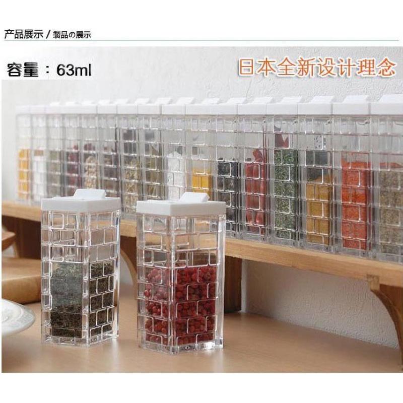 [BJ商城］台灣現貨🇹🇼 日本創意調料盒套裝塑料調味瓶 燒烤調料瓶 廚房鹽罐胡椒瓶調味盒-細節圖3