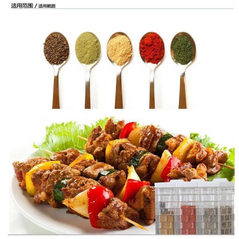 [BJ商城］台灣現貨🇹🇼 日本創意調料盒套裝塑料調味瓶 燒烤調料瓶 廚房鹽罐胡椒瓶調味盒-細節圖5