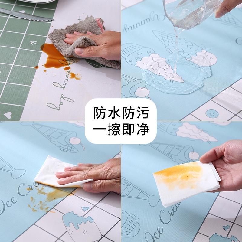 [BJ商城］台灣現貨🇹🇼北歐風防燙防水防油免洗PVC餐桌布 茶几布 化妝桌布 野餐墊 桌墊-細節圖2